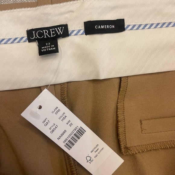 J. Crew Cameron slim cropped pant in four-season stretch. BRAND NEW! - Picture 8 of 10